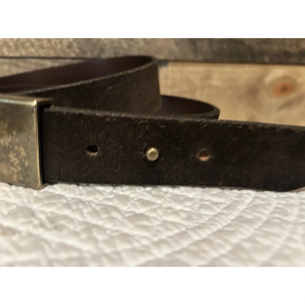 Banana‎ Republic Men's Brown Adjustable Dress Belt Brass Buckle Solid Size 34
